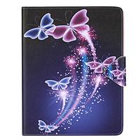 butterfly painted pu leather material flat bracket for ipad 234