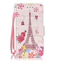 Butterfly Tower 3D Painting PU Phone Case for apple iTouch 5 6