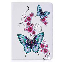 butterfly pattern painted pu leather material card flat shell for ipad ...