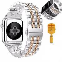 butterfly link stainless steel strap watch band for apple watch series ...
