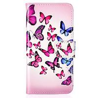 Butterfly Pattern Embossed PU Leather Case for iPhone 5/iPhone 5S/iPhone SE