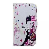 Butterfly Girl Painted PU Phone Case for Huawei P8 Lite