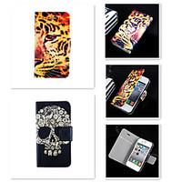 Butch Skeleton Pattern PU Leather Full Body Case for iPhone 4/4S