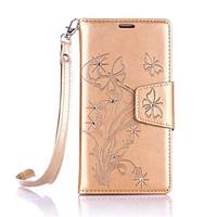 Butterfly Flower Diamond Flip Leather Cases Cover For One Plus 3 Strap Wallet Phone Bags