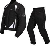 Buffalo Coolflow ST Motorcycle Jacket &amp; Trousers Black Kit