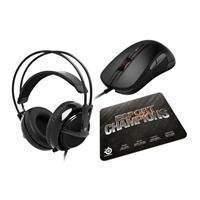 Bundle: Steelseries Esport Champions Gaming Gear Collection (includes Steelseries Rival Optical Mouse Siberia V2 Headset And Qck+ Mousepad)