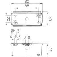 Bulb End outline marker right, left 12 V Red, White SecoRüt