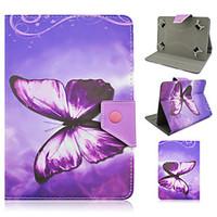 butterfly pattern high quality pu leather with stand case for 7 inch u ...