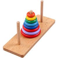 Building Blocks Educational Toy For Gift Building Blocks Model Building Toy Circular Wood 2 to 4 Years Toys