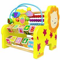 Building Blocks Educational Toy Toy Abacuses For Gift Building Blocks Leisure Hobby Lion Wood 2 to 4 Years 5 to 7 Years Toys