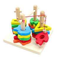 Building Blocks Pegged Puzzles Fishing Toys For Gift Building Blocks Leisure Hobby Wood 2 to 4 Years Toys