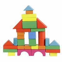 Building Blocks Educational Toy For Gift Building Blocks Model Building Toy Circular Square Cylindrical Triangle Wood2 to 4 Years 5 to