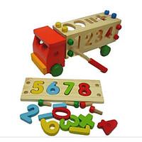 Building Blocks Pegged Puzzles For Gift Building Blocks Leisure Hobby Truck Wood 2 to 4 Years 5 to 7 Years Toys