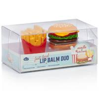 burger and fries lip balm duo