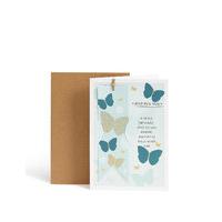 butterfly birthday card with keepsake bookmark