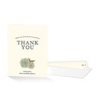Burlap Chic Thank You Card With Fold