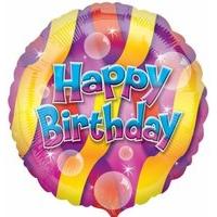 Bubbles Happy Birthday Foil Balloon