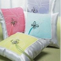 butterfly dreams square ring cushion green