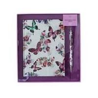 Butterfly Notepad and Pen Gift Set