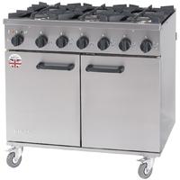 Burco Titan 6 Burner Propane Gas Dual Fuel Range RG90DF/LP