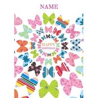 butterfly birthday | personalised birthday card