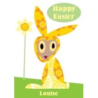 bunny personalised easter card