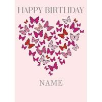 butterfly heart | personalised birthday card
