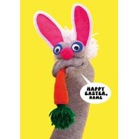 bunny sock easter card