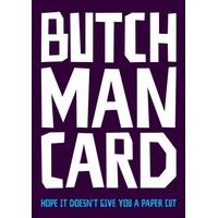 butch man birthday card