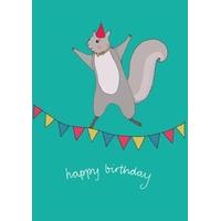 Bunting Tightrope | Birthday Card | SS1012