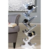 Buenos Stylish Wine Rack Stand In Polished Aluminium