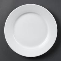 bulk buy pack of 36 olympia whiteware wide rimmed plates 250mm pack of ...