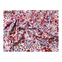 Busy Floral Print Georgette Dress Fabric Pink
