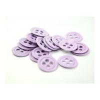 button shape padded felt motifs 32mm lilac