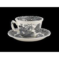 burleigh black willow teacup saucer