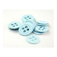 Button Shape Padded Felt Motifs 32mm Blue