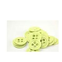 button shape padded felt motifs 32mm green