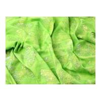 Butterfly Batik Print Cotton Canvas Dress Fabric Lime Green