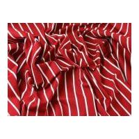 Butchers Stripe Soft Cotton Canvas Dress Fabric Red