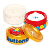 Button Ceramic Trinket Boxes (Box of 4)