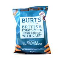 Burts Sea Salt And Malted Vinegar Potato Chips X20