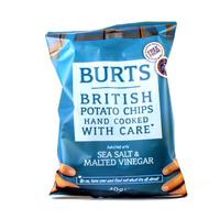 burts sea salt and malted vinegar potato chips x20