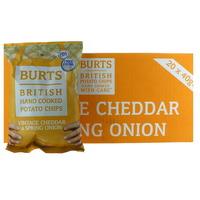 Burts Vintage Cheddar And Spring Onion Potato Chips X20