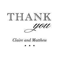 Burlap Chic Thank You Personalised Rubber Stamp