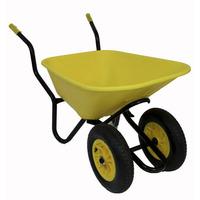 Bullbarrow Bronco Duo Wheelbarrow Yellow Pneumatic