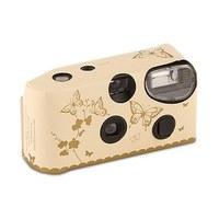 butterfly garden ivory and gold disposable camera