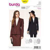 Burda Style Pattern 6875 Jackets, Coats, Vests 379999