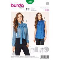 Burda Style Pattern 6840 Tops, Shirts, Blouses 379972