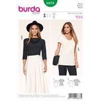 Burda Style Pattern 6878 Tops, Shirts, Blouses 380010