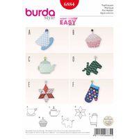 Burda Style Pattern 6884 Creative, Doll Clothes, Accessories 380017